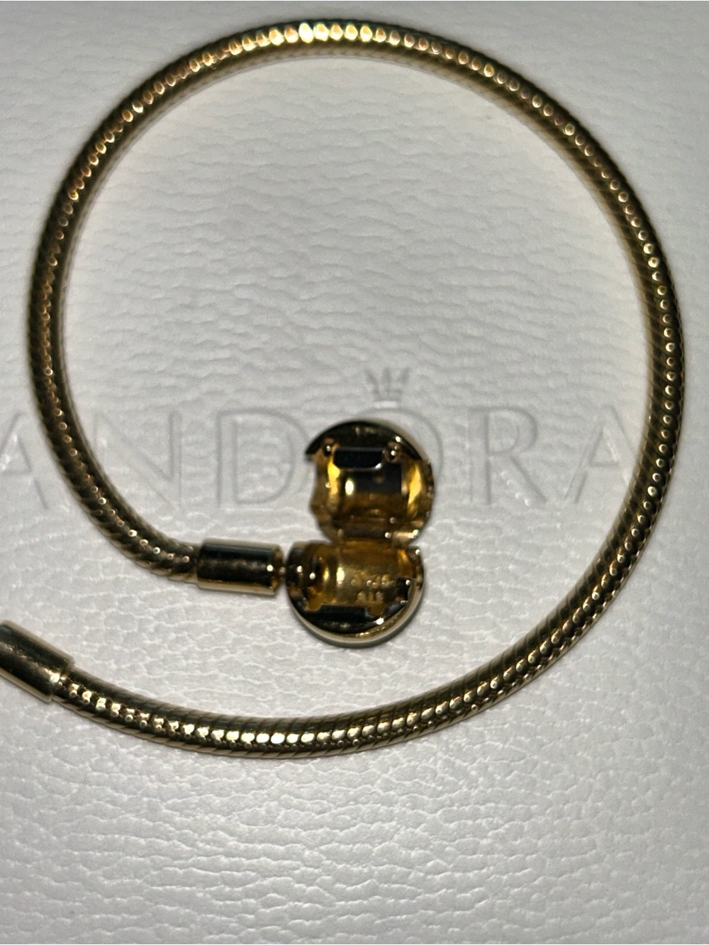 Pandora gold plated charm bracelet - Picture 3 of 6